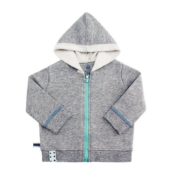 Image of Kapuzen-sweatjacke Aus Bio-baumwolle Unisex Taubengrau 0-3M
