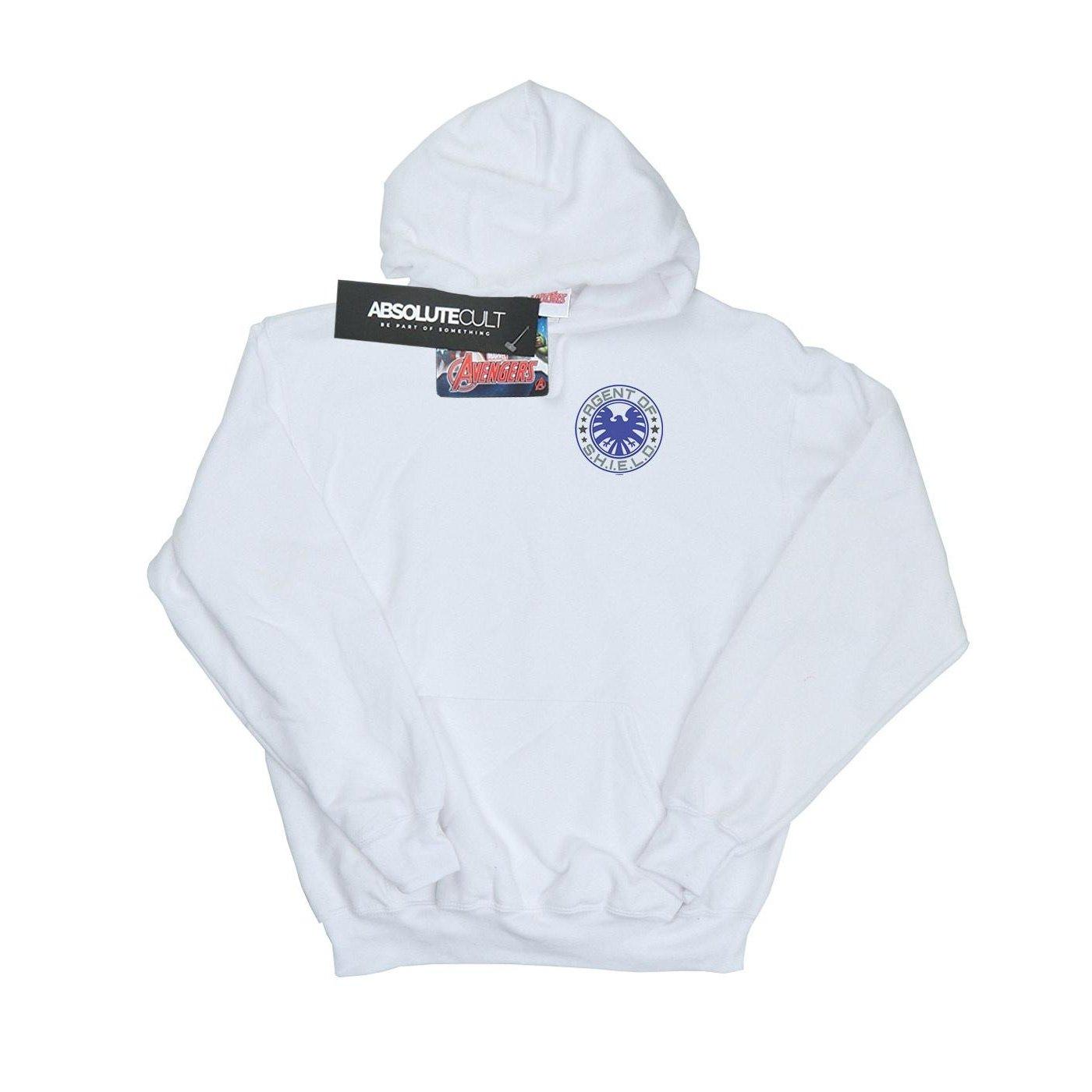 Image of Agents Of Shield Breast Print Kapuzenpullover Mädchen Weiss 140/146