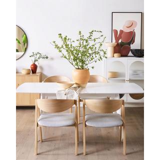 Beliani Buffet avec vitrine en verre en Acier Moderne SARRE  