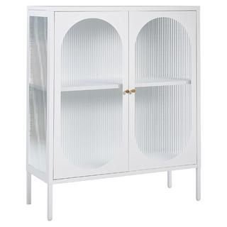 Beliani Armoire vitrine en Acier Moderne SARRE  