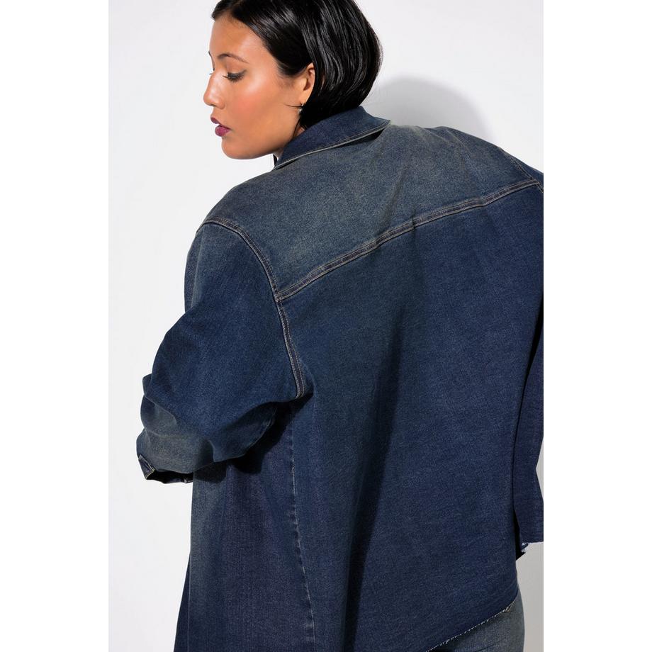 Studio Untold Camicia di jeans oversize effetto vintage  