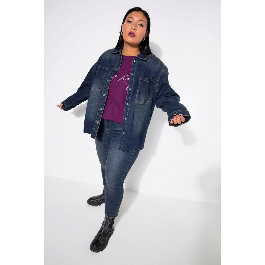 Studio Untold Camicia di jeans oversize effetto vintage  