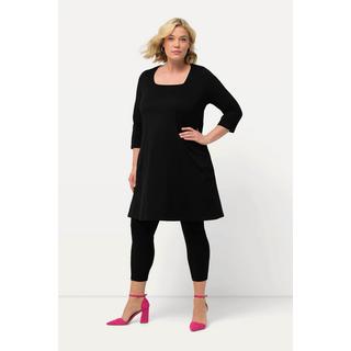 Ulla Popken  Longshirt, A-Linie, Carree-Ausschnitt, 3/4-Arm 