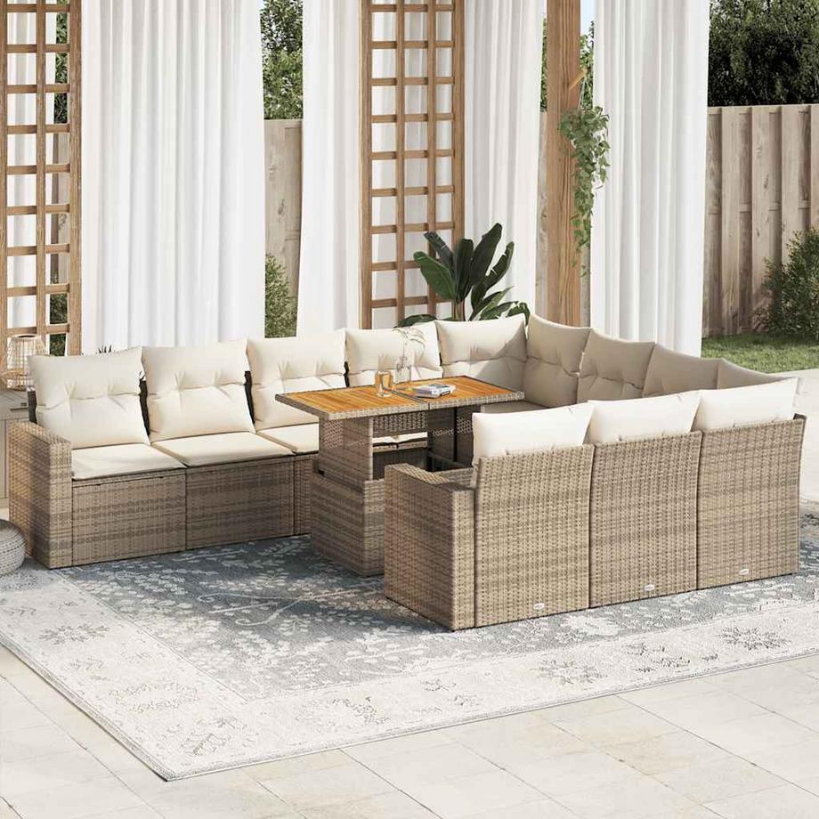 VidaXL set di divani da giardino Polirattan  