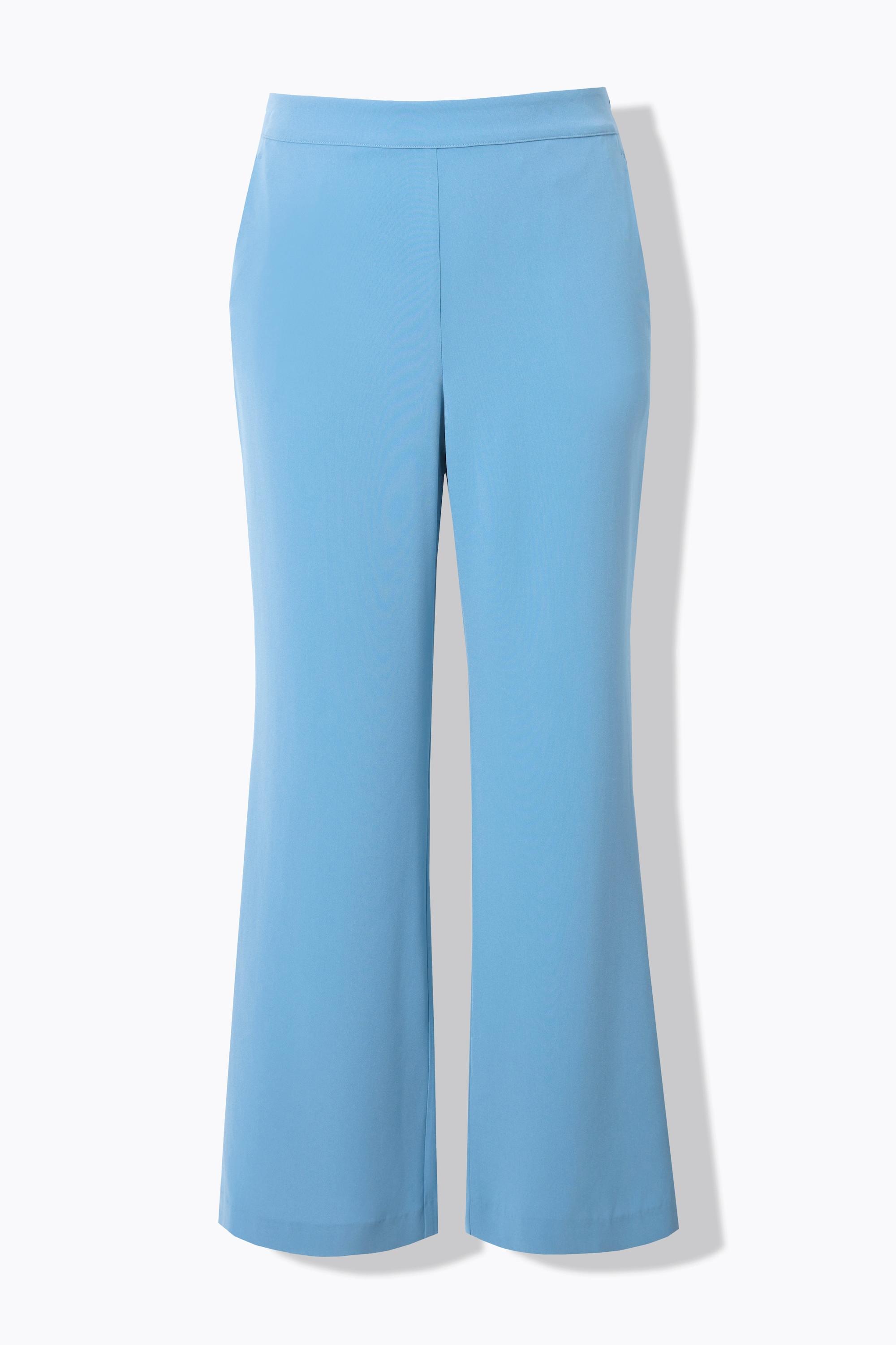 Ulla Popken  Pantalon de tailleur à jambe droite et large. Taille élastique 