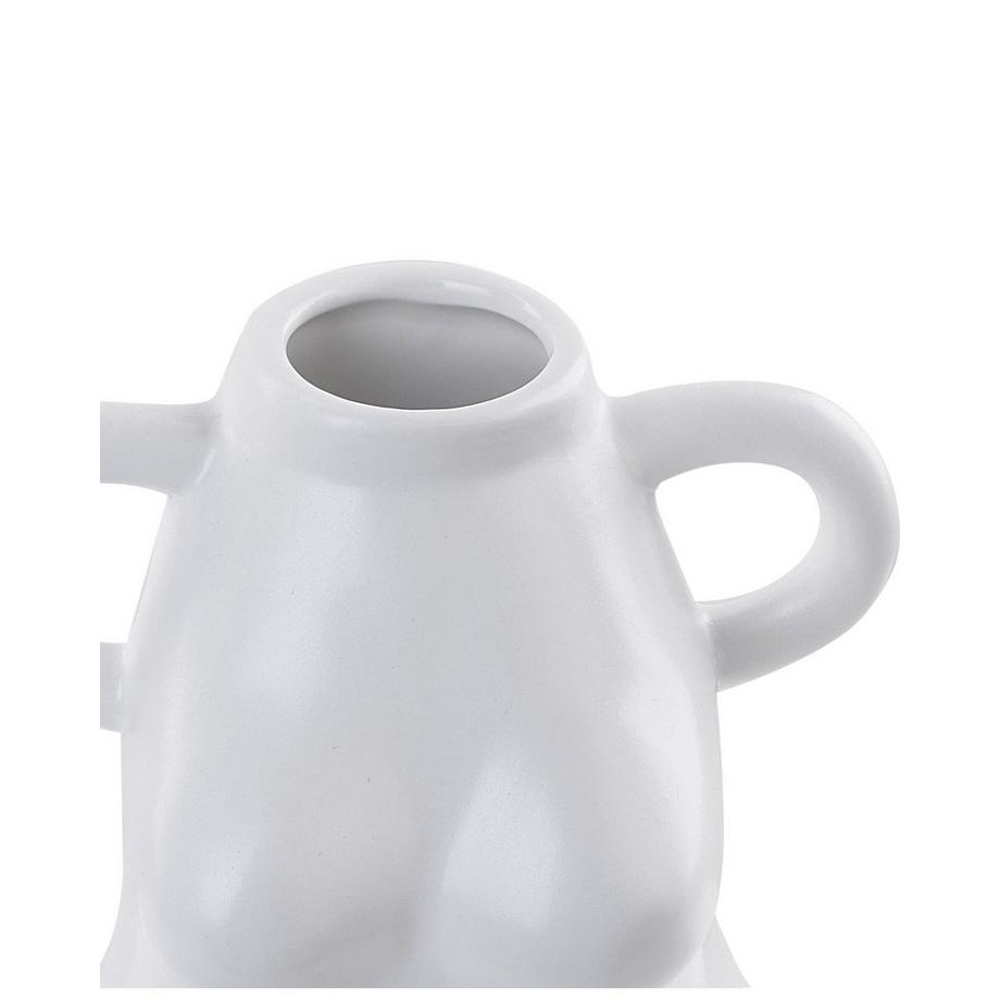 Beliani Vase à fleurs en Porcelaine Moderne AIGIO  