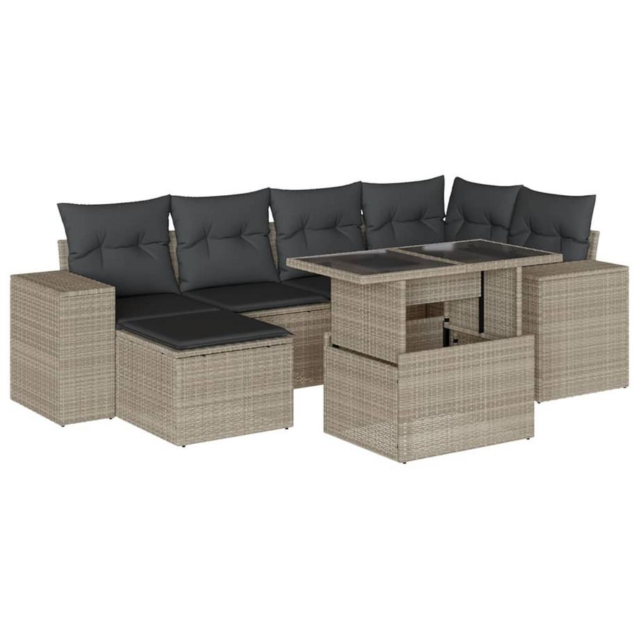 set divano da giardino Polirattan