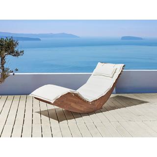 Beliani Coussin de transat extérieur en Polyester Minimaliste BRESCIA  