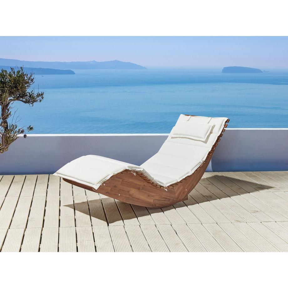 Beliani Coussin de transat extérieur en Polyester Minimaliste BRESCIA  