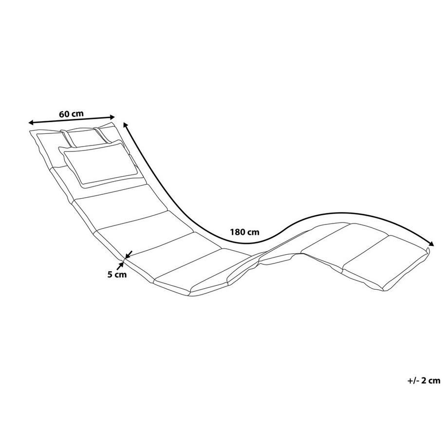 Beliani Coussin de transat extérieur en Polyester Minimaliste BRESCIA  