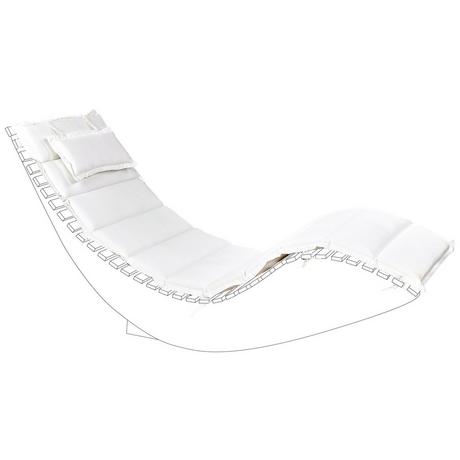 Beliani Coussin de transat extérieur en Polyester Minimaliste BRESCIA  