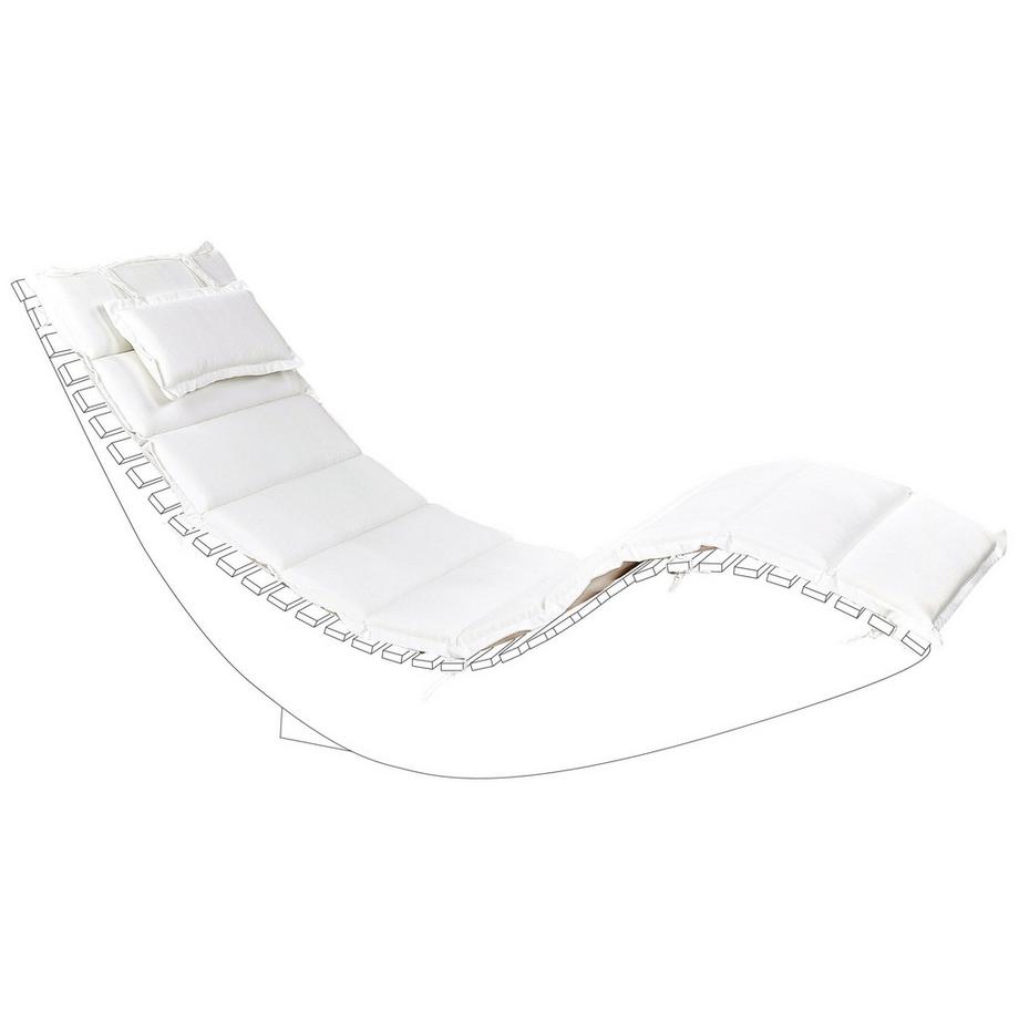 Beliani Coussin de transat extérieur en Polyester Minimaliste BRESCIA  