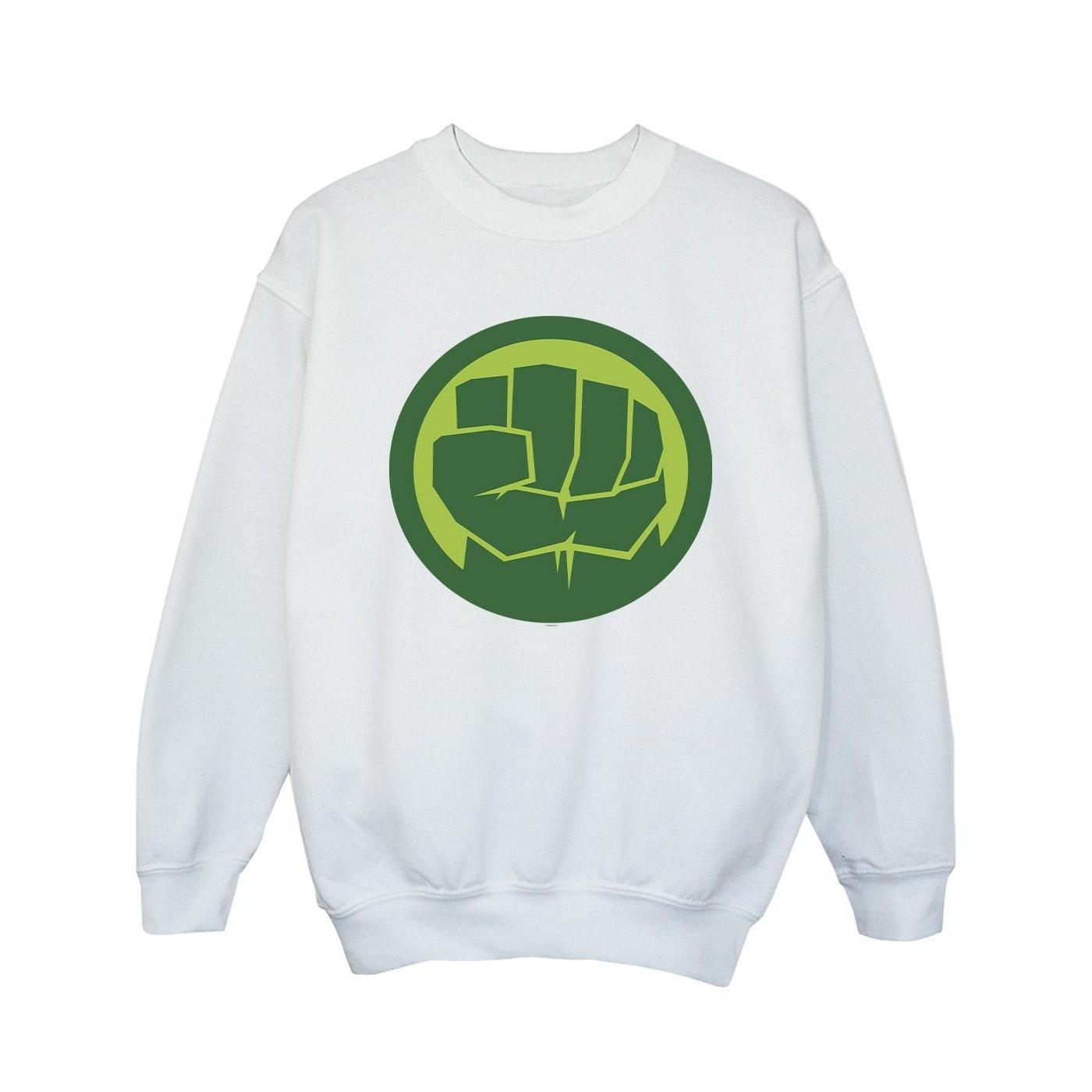 Image of Hulk Chest Logo Sweatshirt Unisex Weiss 104