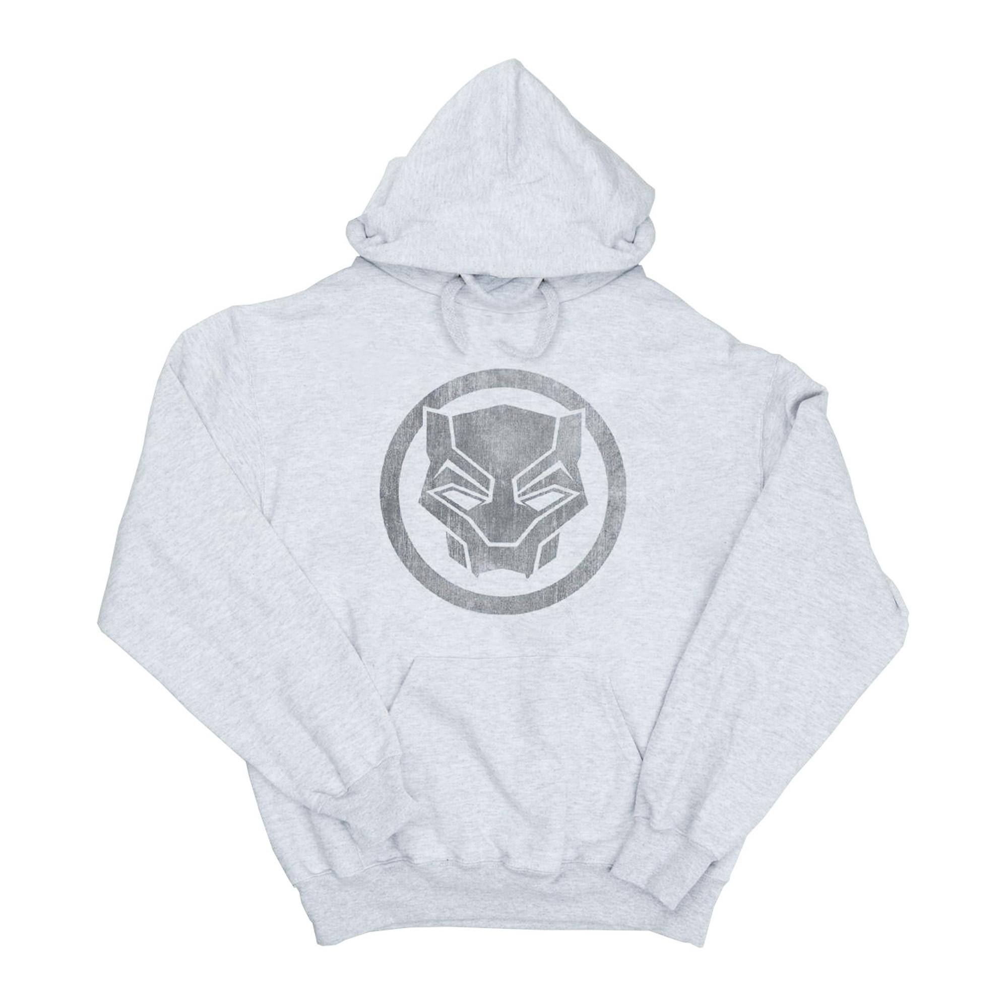 Image of Black Panther Distressed Icon Kapuzenpullover Damen Grau XXL