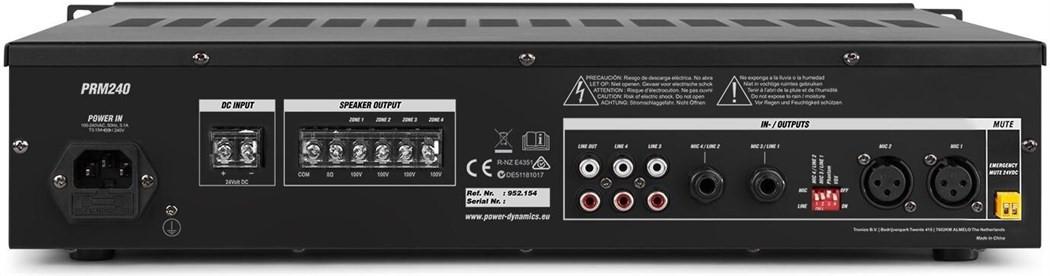 Power Dynamics  PRM240 100V Mixer-Verstärker 240W 