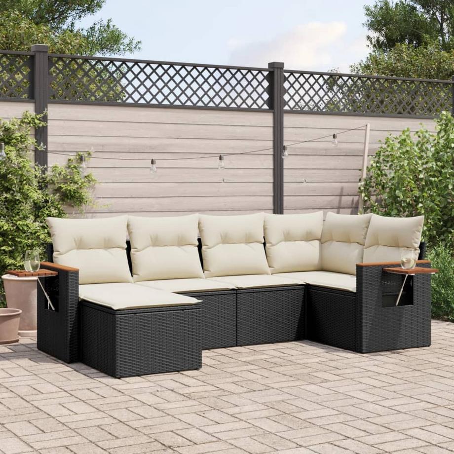 VidaXL set divano da giardino Polirattan  