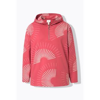 Ulla Popken  Hoodie, grafischer Druck, Kapuze, Langarm, Biobaumwolle 