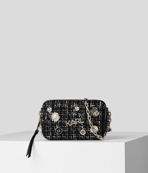 KARL LAGERFELD  K/PINS BOUCLE CAMERA BAG-0 