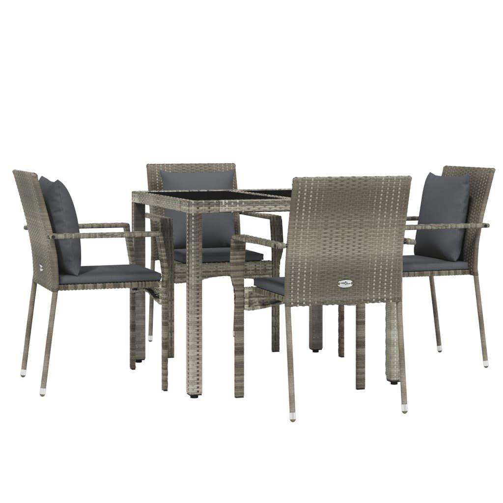 VidaXL set da pranzo da giardino Polirattan  