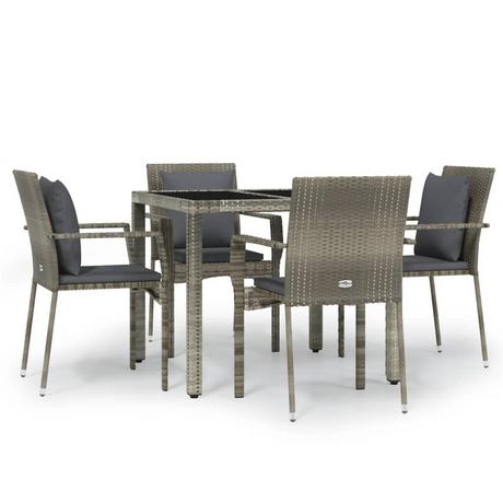 VidaXL set da pranzo da giardino Polirattan  