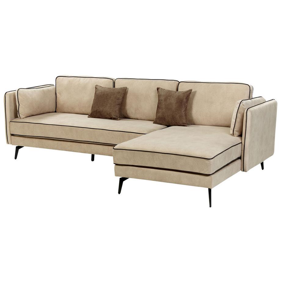 Beliani Ecksofa aus Samtstoff  ALTAN  