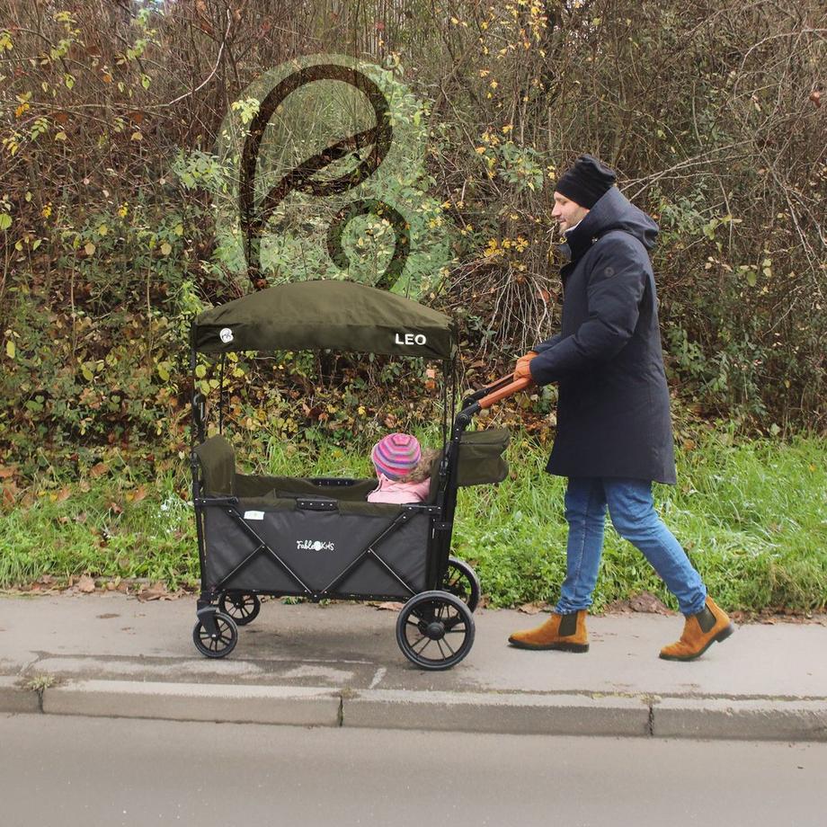 FableKids  Bollerwagen LEO X2Lite mit Dach faltbarer Transportwagen 