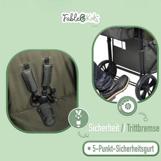 FableKids  LEO X2 Lite Carrello a Mano con tetto Pieghevole per il Trasporto 