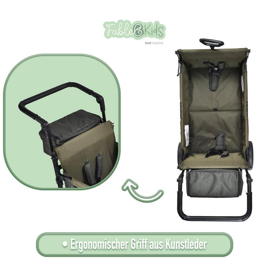 FableKids  Bollerwagen LEO X2Lite mit Dach faltbarer Transportwagen 