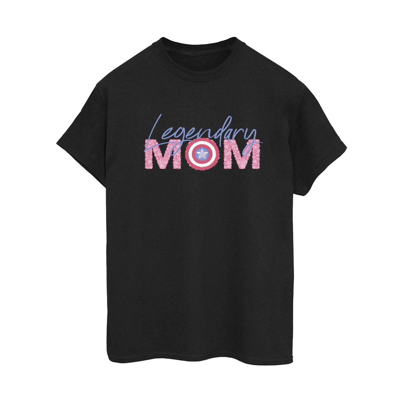 Image of Avengers Captain America Mum Tshirt Damen Schwarz 3XL