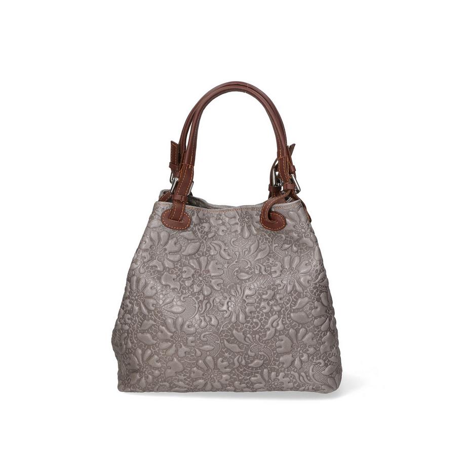 Gave Lux Borsa a mano floreale goffrata  