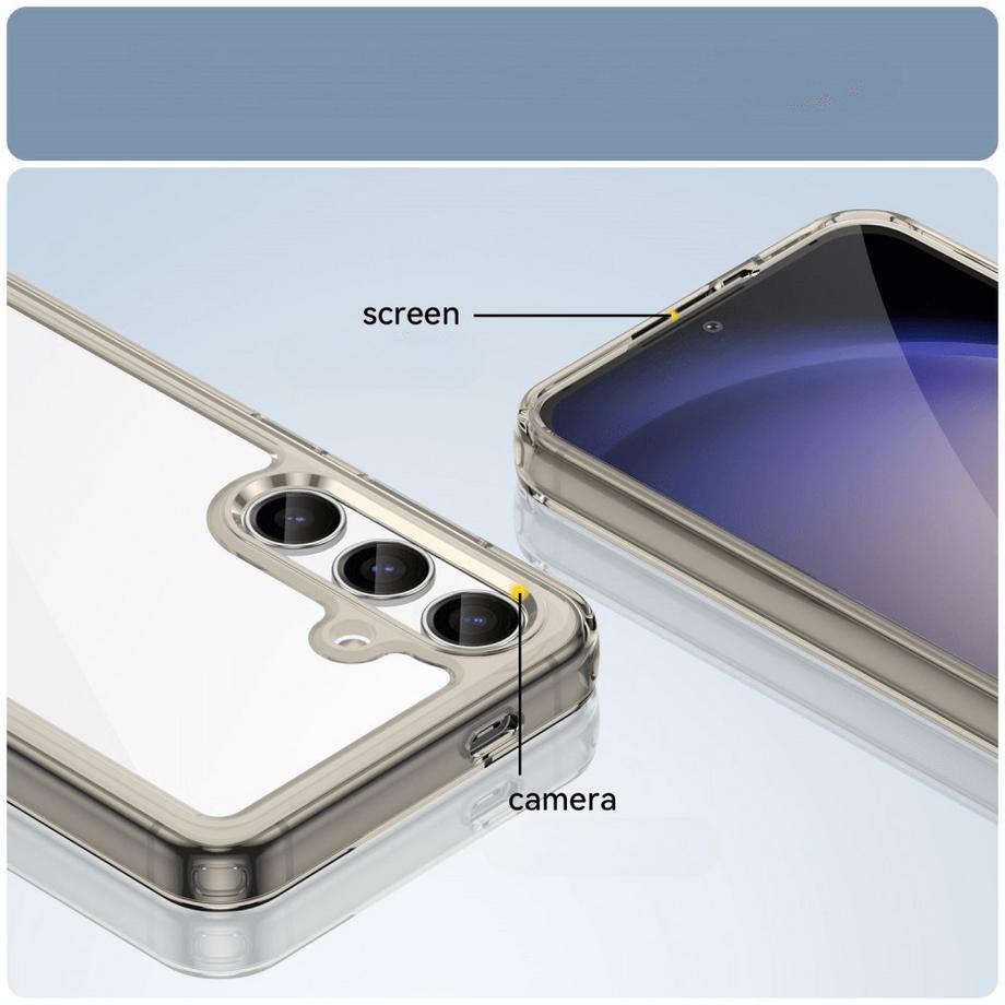 Cover-Discount  Galaxy S25+ Plus - Schützende Acryl-Handyhülle mit erhöhtem Rand 