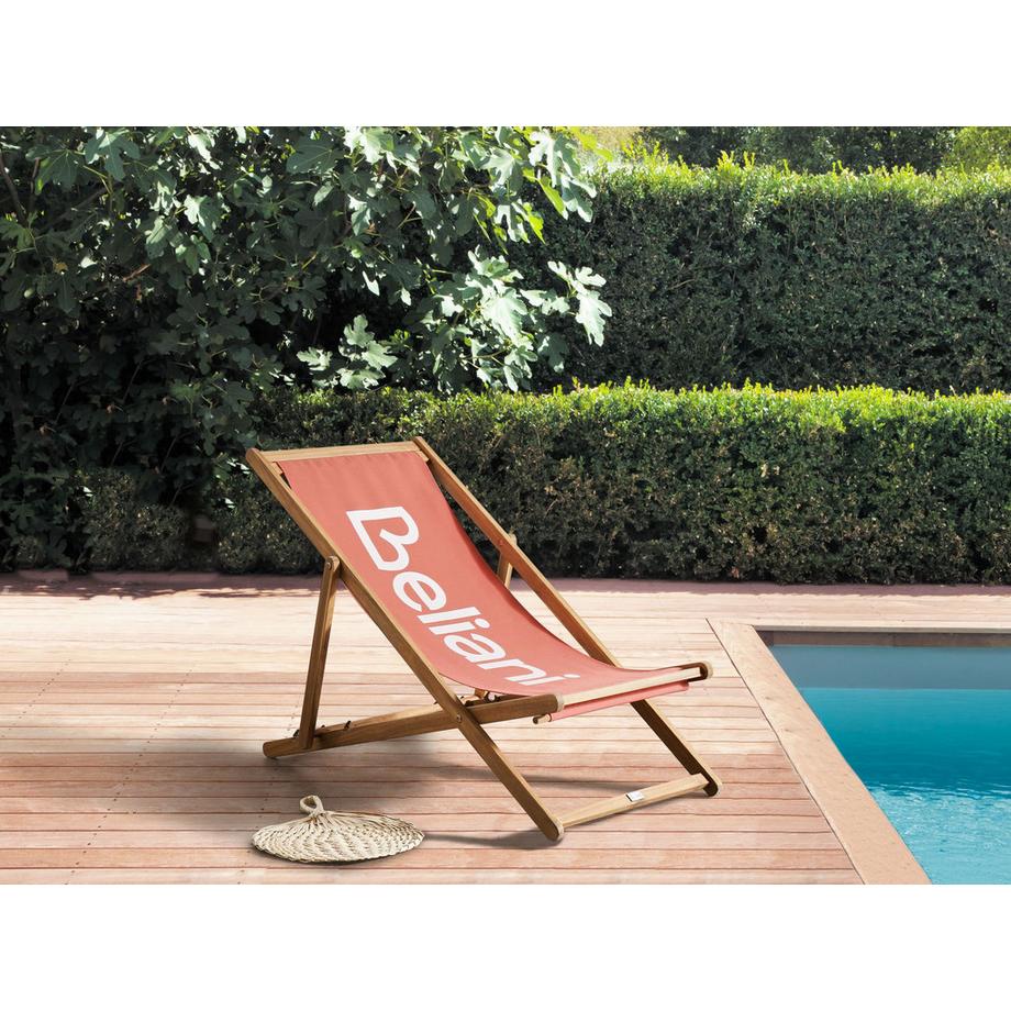 Beliani Klappbarer Liegestuhl aus Stoff  ANZIO  