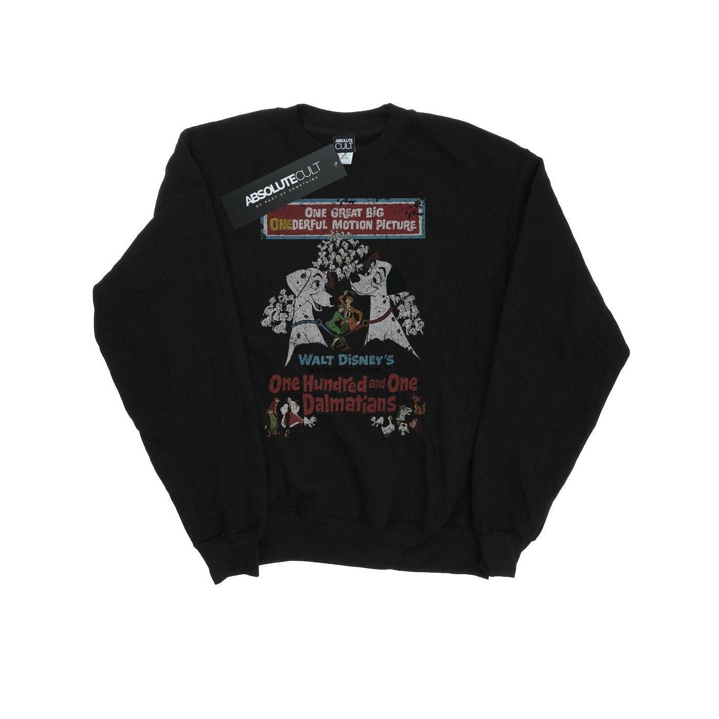 Image of 101 Dalmatians Retro Poster Sweatshirt Herren Schwarz M