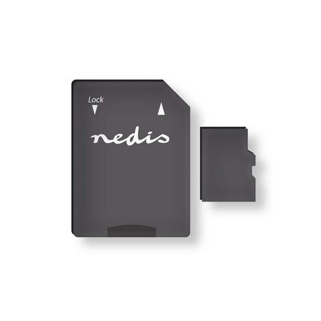 Nedis  Speicherkarte | microSDXC | 128 GB | Schreibgeschwindigkeit: 90 MB/s | Lesegeschwindigkeit: 45 MB/s | UHS-I | Inklusive SD-Adapter 