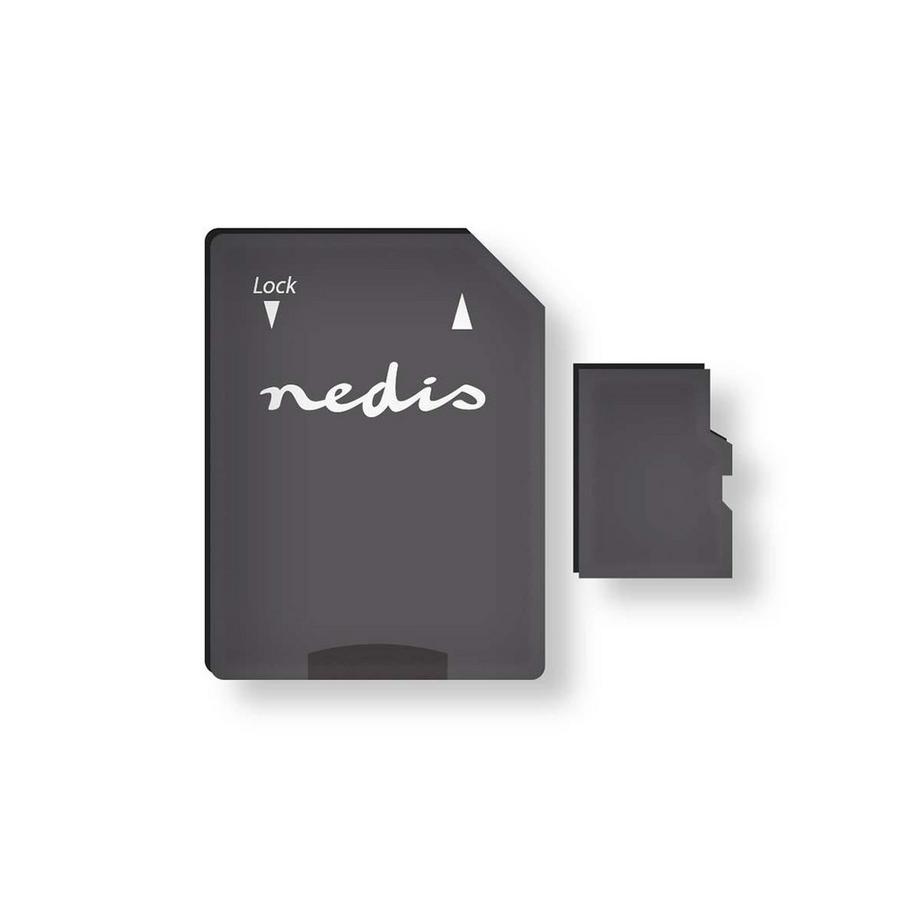 Nedis  Speicherkarte | microSDXC | 128 GB | Schreibgeschwindigkeit: 90 MB/s | Lesegeschwindigkeit: 45 MB/s | UHS-I | Inklusive SD-Adapter 