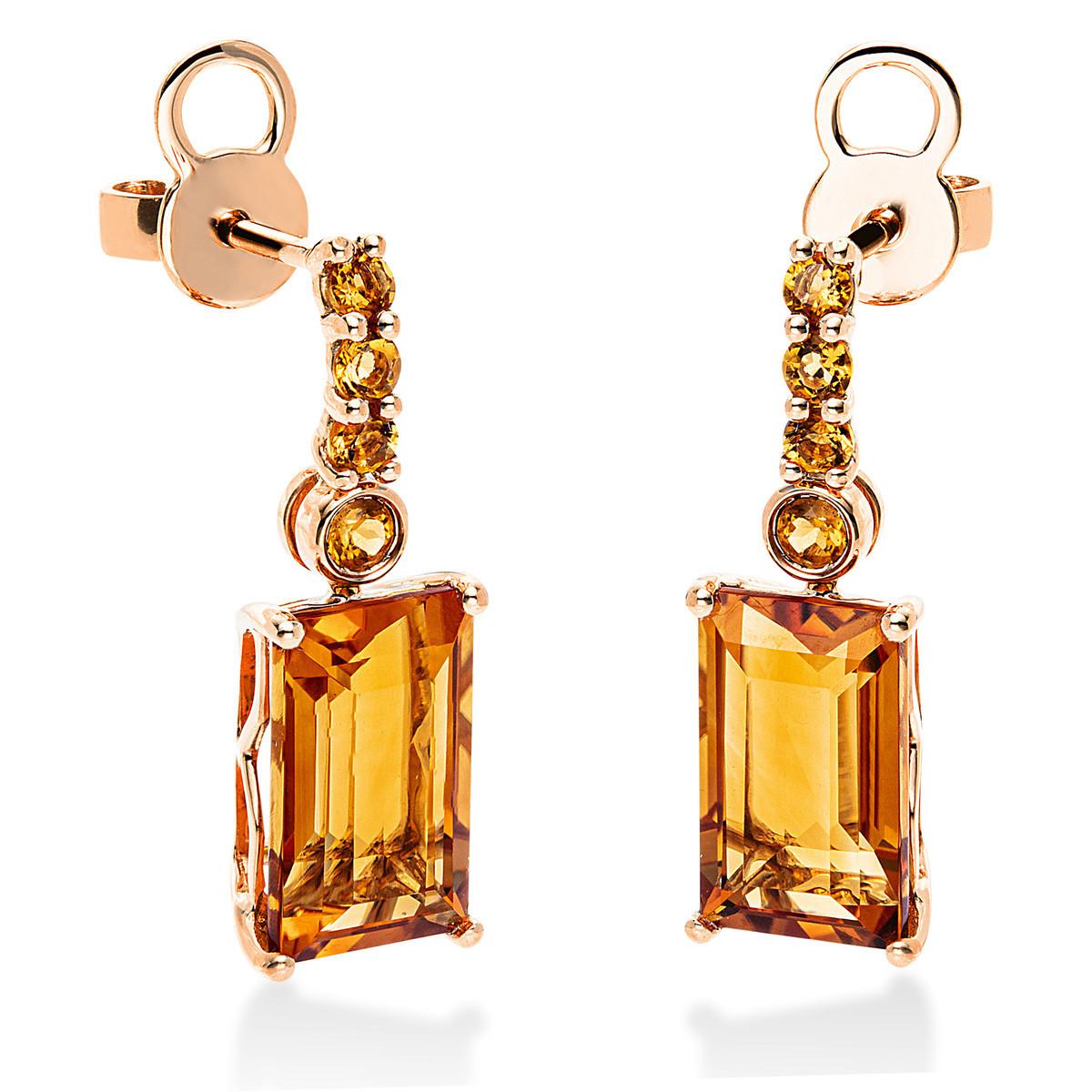 Image of Ohrstecker 750/18k Gelbgold Citrin 4.8ct. Damen Gelbgold ONE SIZE