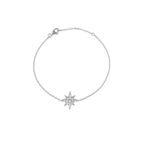 PHANTASYA  Stern mit Zirkonia Armband 1600 Rhodiniert 
