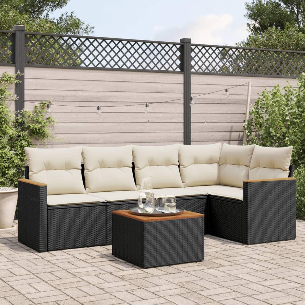 VidaXL set divano da giardino Polirattan  