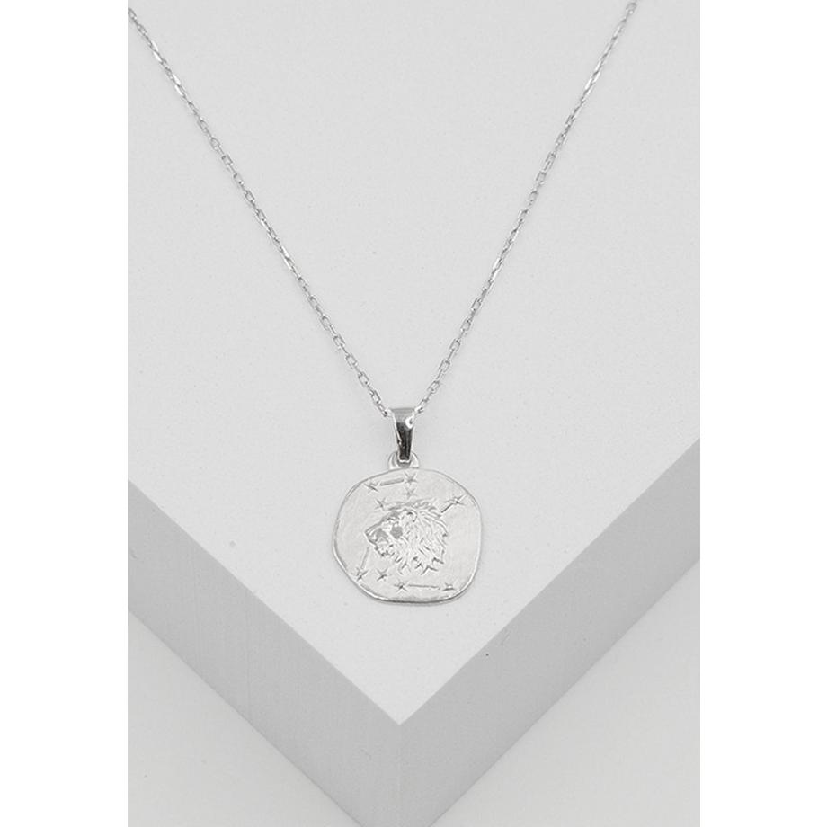 MUAU Schmuck  Anhänger Sternzeichen Löwe Weissgold 750, 16x22mm 