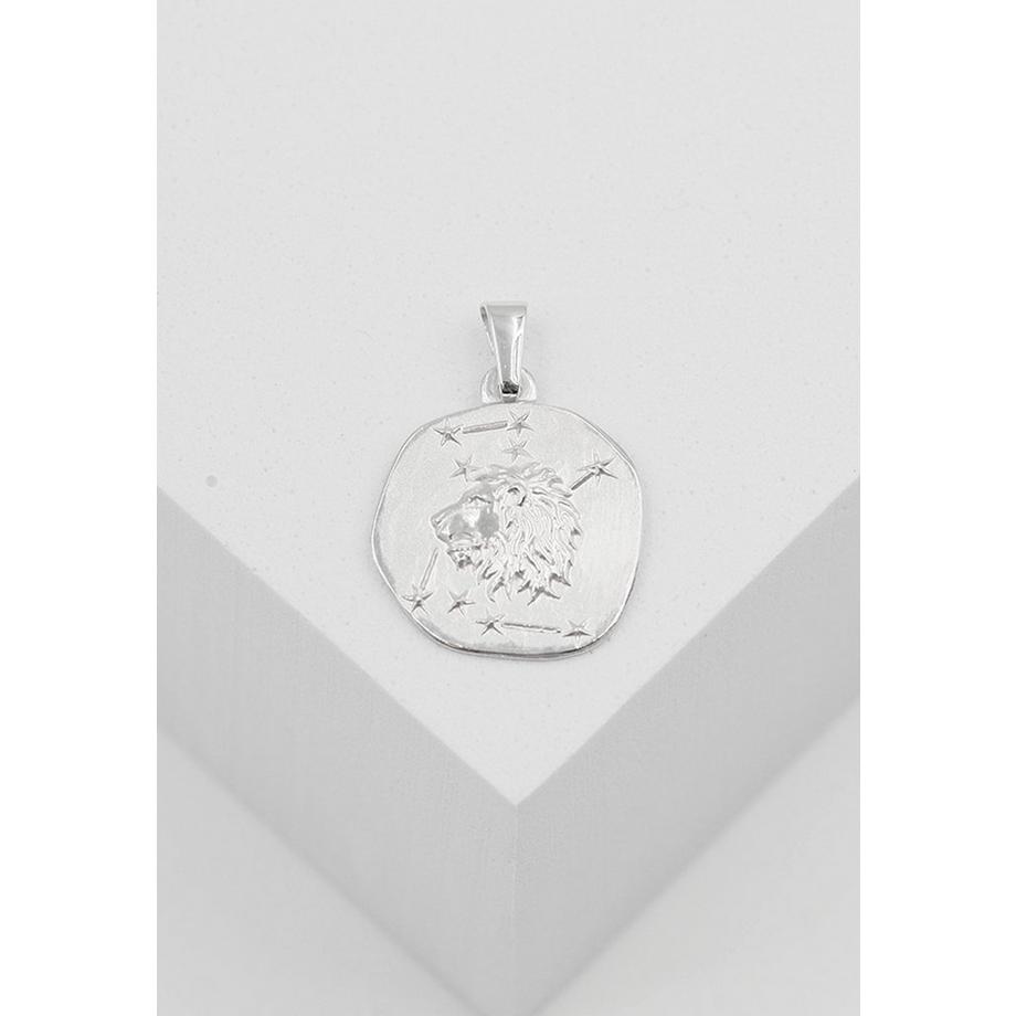 MUAU Schmuck  Anhänger Sternzeichen Löwe Weissgold 750, 16x22mm 