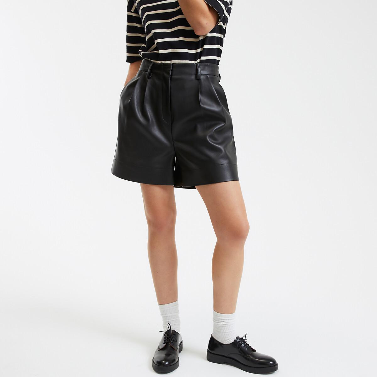 La Redoute Collections  Short à pinces en simili 