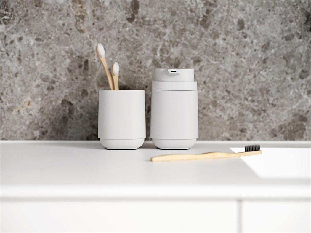 Zone Denmark Zone Seifenspender Time, Hellgrau Beton, ABS, 9.3x8x13 cm (LxBxH)  