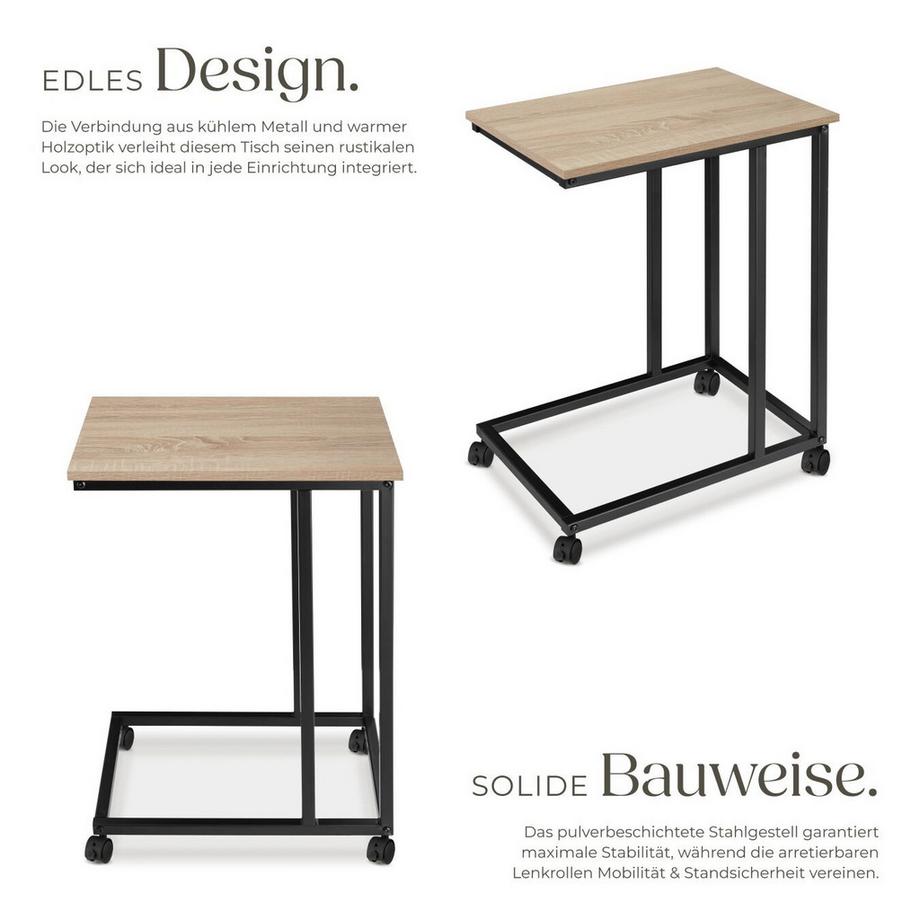 Tectake Beistelltisch Luton Industrial Style Holz und Stahl  