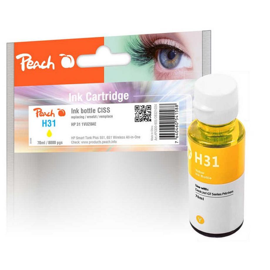 Peach  PI300-905 cartouche d'encre 1 pièce(s) Compatible Jaune 