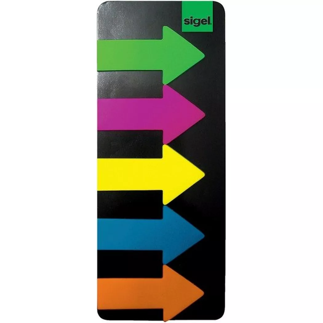 SIGEL Notes 25x45mm HN600 5 Farben ass. 125 Blatt