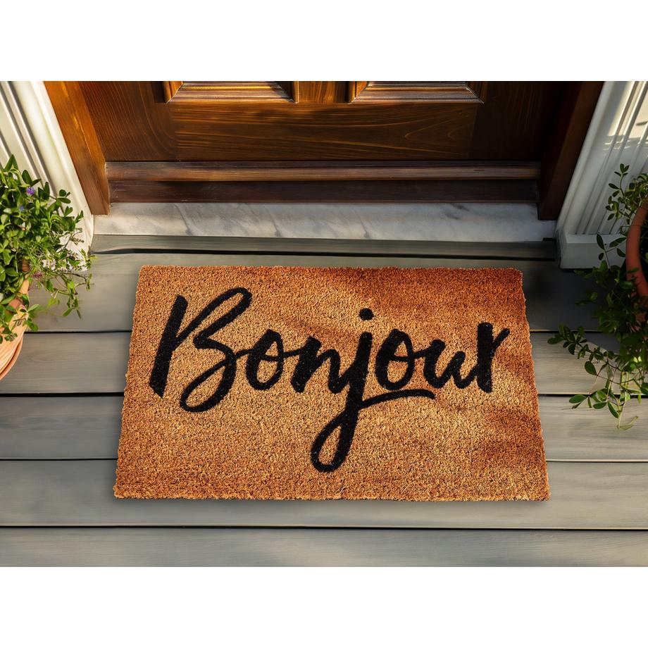 Beliani Tappetino da Ingresso en Fibra di Cocco Moderno ASIR  