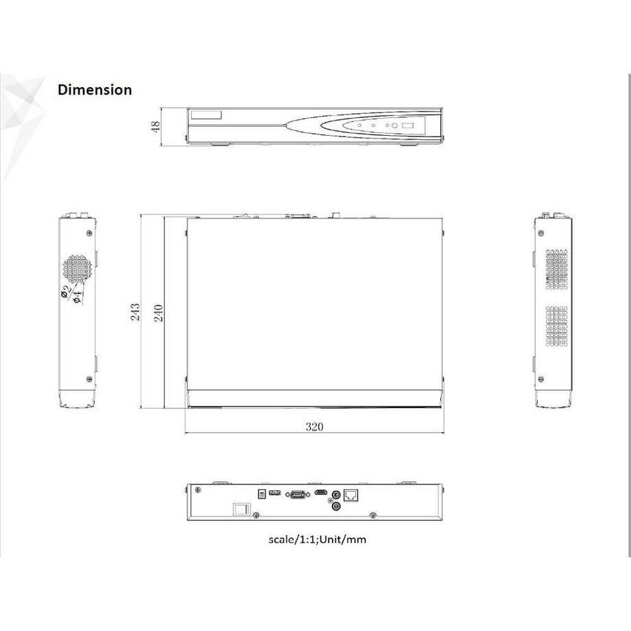 HIKVISION  4-Kanal Netzwerkrekorder (1 x HDD) 