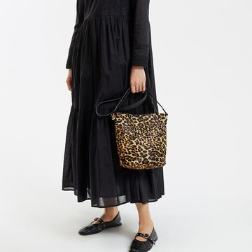 Bucket Bag Leopard aus Leder