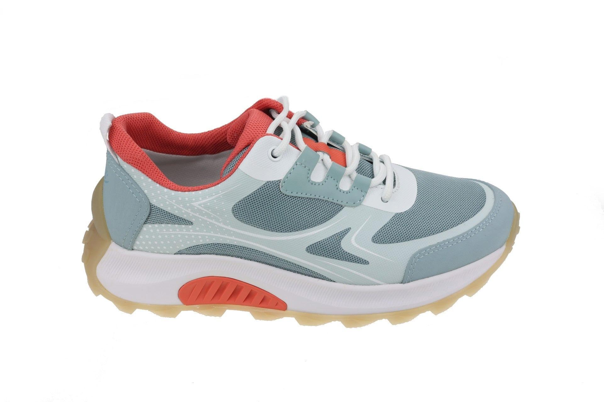 Image of Leder Wandersneaker Damen Weiss Bedruckt 40.5