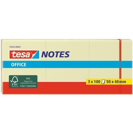 Tesa TESA Office Notes 40x50mm 576530000 gelb 3x100 Blatt  